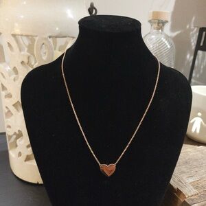 Engravable Thomas Sabo Rose Gold Plated Sterling Silver Heart Necklace